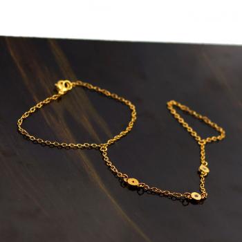 Nickel-Free Gold Plated Zircon  Stone Seated Bracelet 